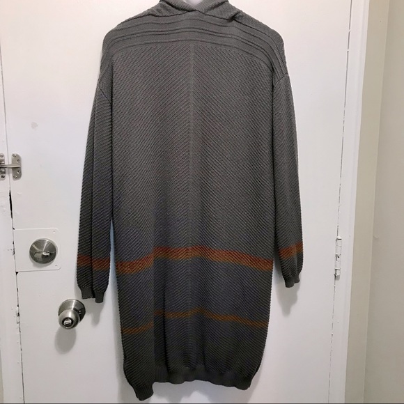 Jana gray knitted long cardigan sweater size Medium - Picture 2 of 8